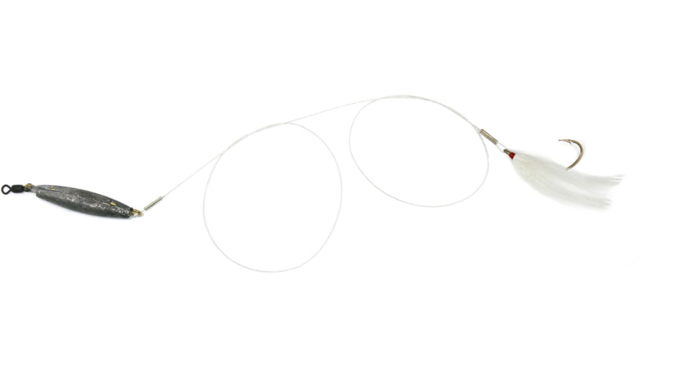 Sea Striker Flounder/Fluke Rig No Float, White Tail Hook 30 Lb Mono, F3BM