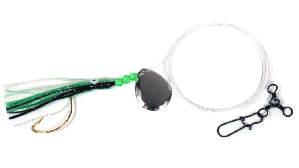 Sea Striker Fluke Squid Rig, 2/0 Wide Gap Hook, 3-Way &amp; Snap Sand Eel, N8563SE-20N