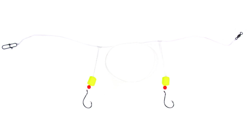 Sea Striker Pompano 2-Drop Circle Hook Rig, #2/0 E.C. Circle Hook, Yellow Floats, PPR20