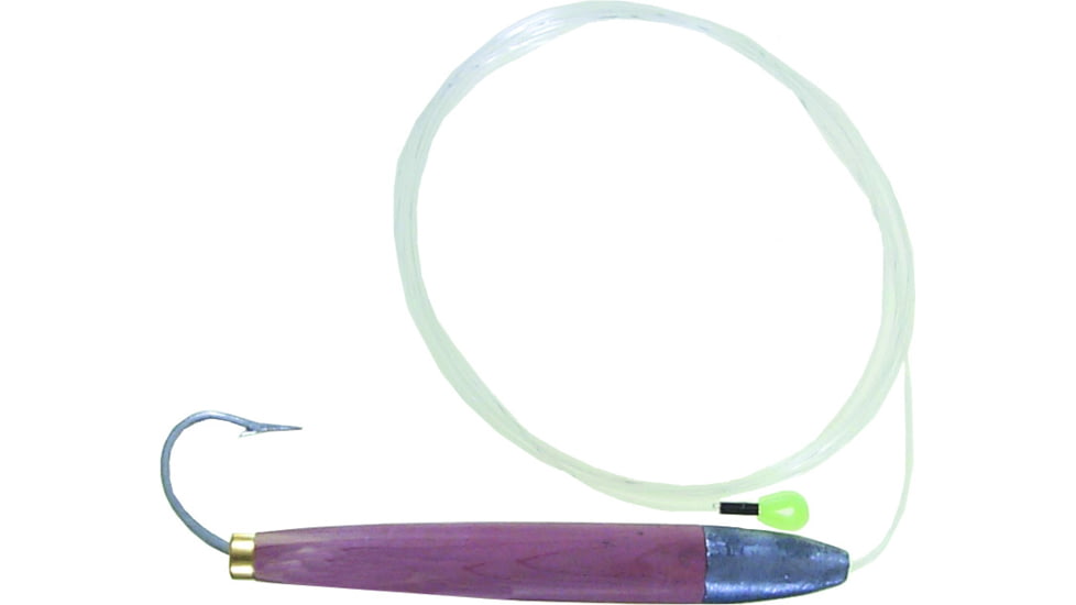 Sea Striker Rigged Cedar Plug 6&quot;, 10/0 Hook, 8 Ft 150 Lb Mono Leader, Unpainted/Natural, 890