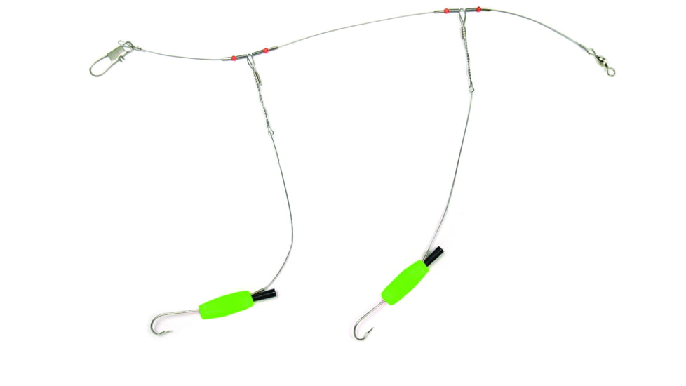 Sea Striker Snelled Bluefish Rig, TW1040 &amp; Fl Green Floats, 1/0 Hooks, 1Pk, SBRG-1PK