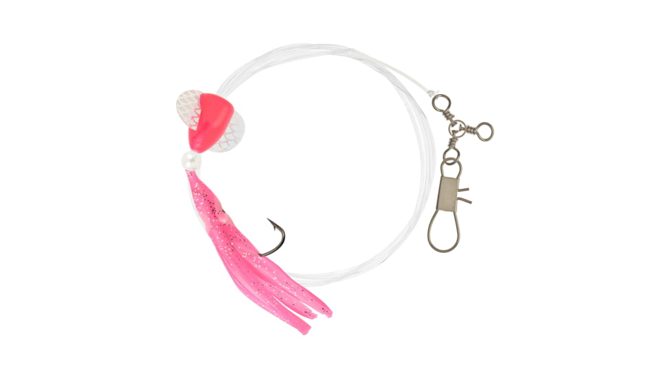 Sea Striker Spinning Glow Spinning Glow Hoochie Rig pink 2/0 Hook, SSFSP4160-2/0