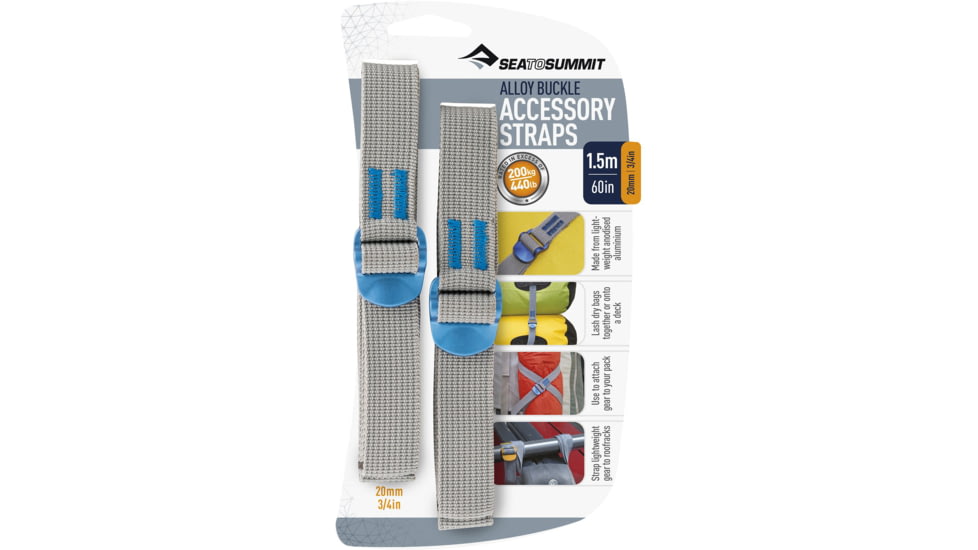 Sea to Summit 20 mm Hook Release Accessory Straps, Blue, 3/4in, 60in/1.5m, 844