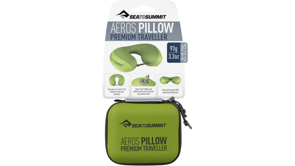 Sea to Summit Aeros Pillow Premium Traveller, Lime, 438-41