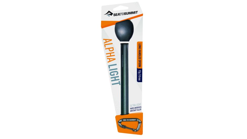 Sea to Summit AlphaLight Long Handed Spoon, 8.5 inch, Matte Gray, 342