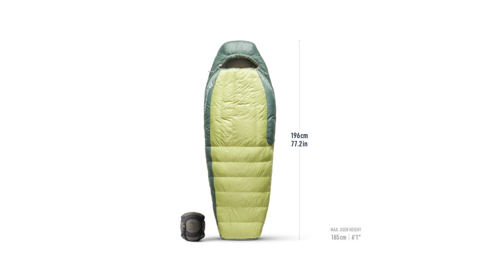 Sea to Summit Ascent Down 30F/-1C Sleeping Bag - Womens, Celery Green, Long, S3114