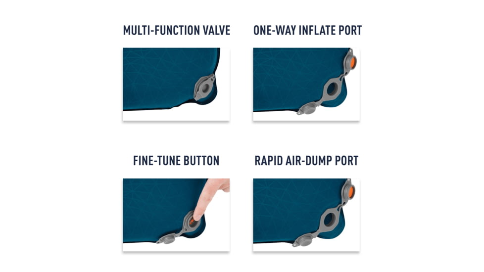 Sea to Summit Comfort Deluxe SI Sleeping Rectangular Wide Mat, Byron Blue, Regular, 977-35