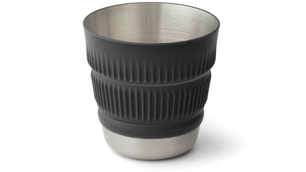 Sea to Summit Detour Stainless Steel Collapsible Mug, Beluga Black, A1321-19
