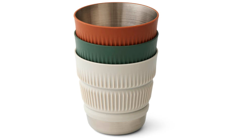 Sea to Summit Detour Stainless Steel Collapsible Mug, Laurel Wreath Green, A1321-40