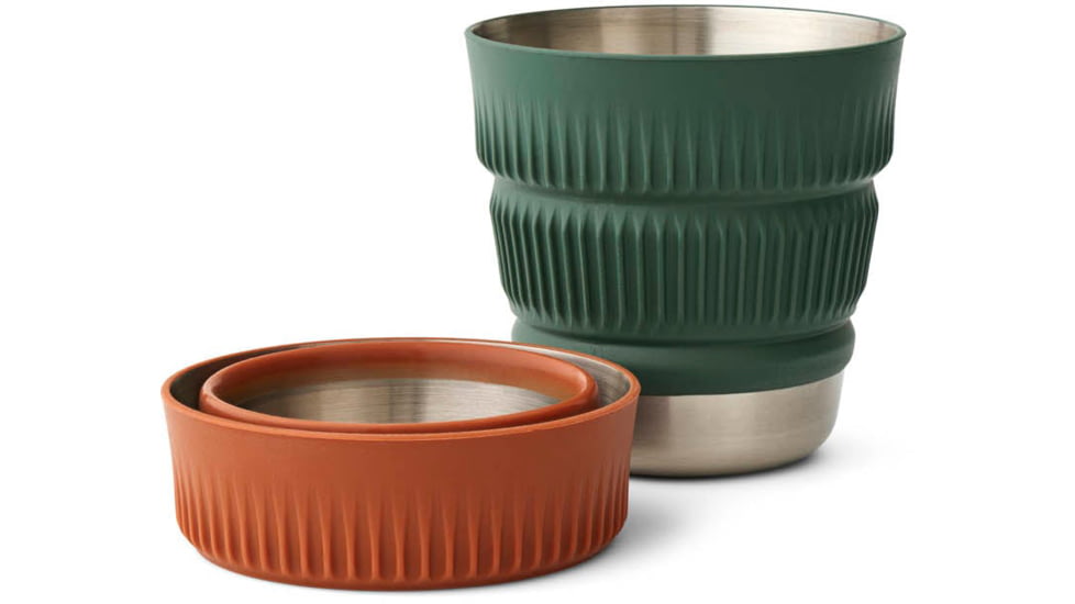 Sea to Summit Detour Stainless Steel Collapsible Mug, Laurel Wreath Green, A1321-40