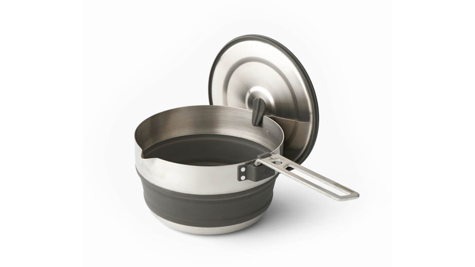 Sea to Summit Detour Stainless Steel Collapsible Pouring Pot, Beluga Black, A1211