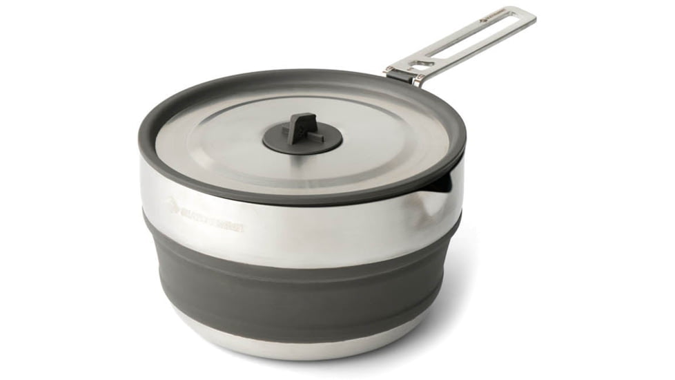 Sea to Summit Detour Stainless Steel Collapsible Pouring Pot, Beluga Black, A1211
