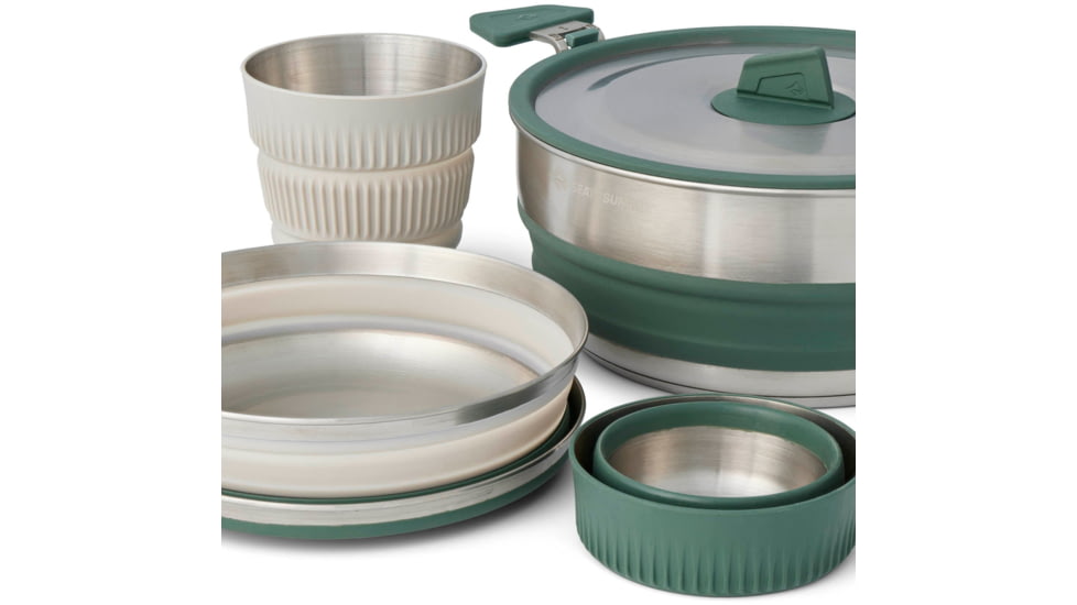 Sea to Summit Detour Stainless Steel One Pot Cook Set Multi, 2P, 5-Piece, A1223