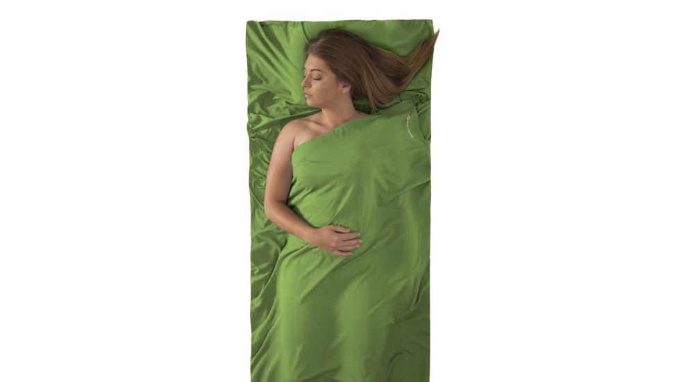 Sea to Summit Expander Sleeping Bag Travel Liner Traveler w/ Pillow Insert, Green, 122-40