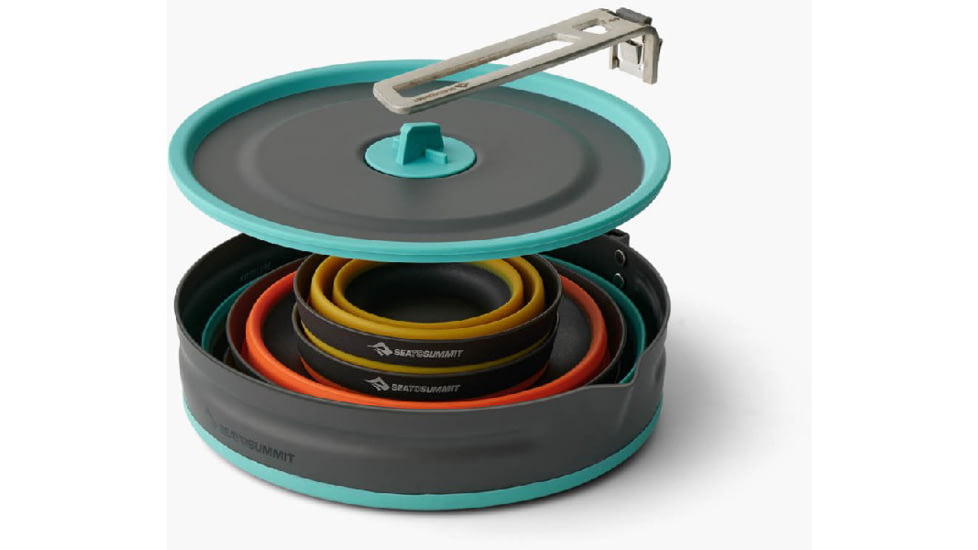 Sea to Summit Frontier UL Collapsible One Pot Cook Set - 5 Piece/2 Person, Multi, A1242
