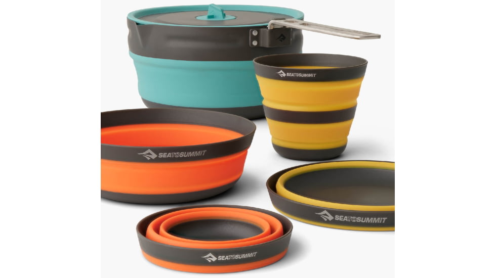 Sea to Summit Frontier UL Collapsible One Pot Cook Set - 5 Piece/2 Person, Multi, A1242