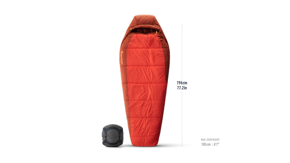 Sea to Summit Hamelin Synthetic -1C/30F Sleeping Bag - Womens, Long, Spicy Orange, Long, S5131