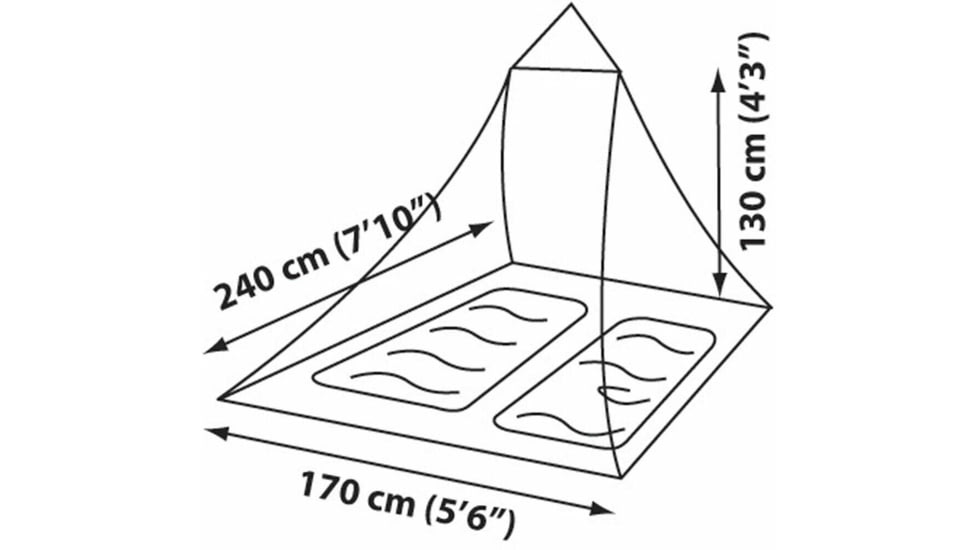 Sea to Summit Mosquito Pyramid Net with Insect Shield-Double
