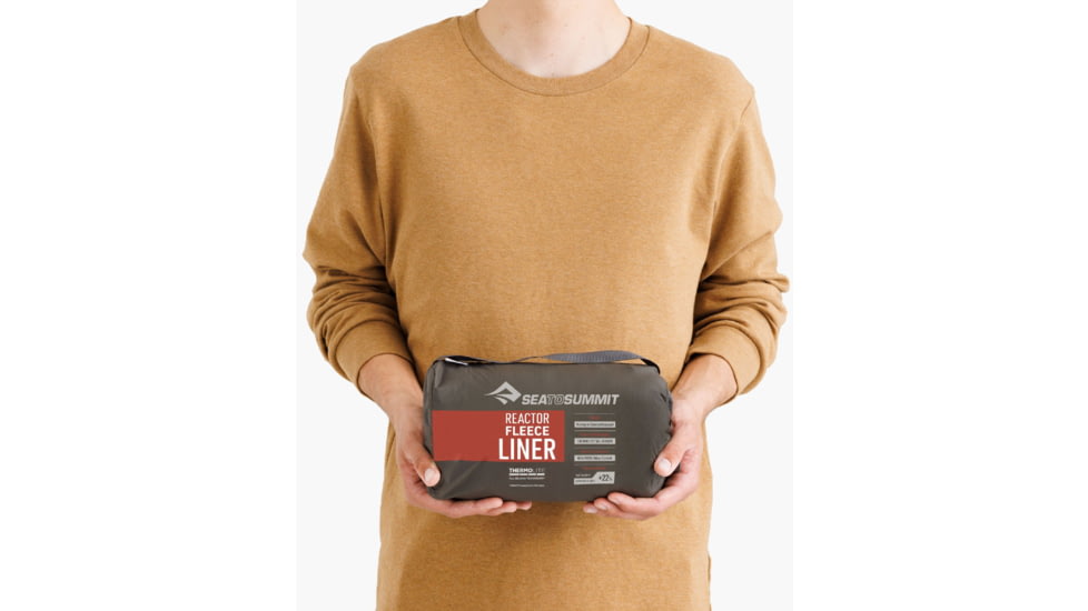Sea to Summit Reactor Fleece Sleeping Bag Liner w/Drawcord, Picante Red, Compact, A3211