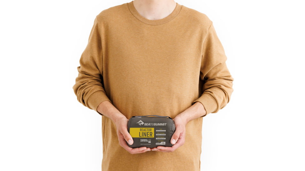 Sea to Summit Reactor Sleeping Bag Liner w/ Drawcord, Sulphur Yellow, Standard, A3202