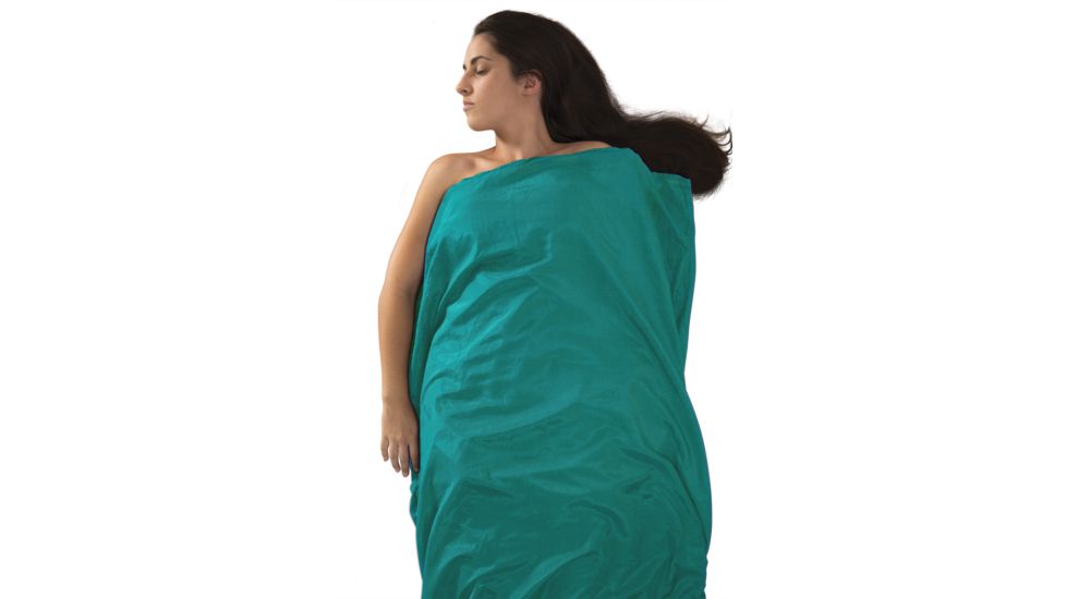 Sea to Summit Silk/Cotton Blend Travel Sleeping Bag Liner, Sea Foam, Standard Rectangular, 311-49