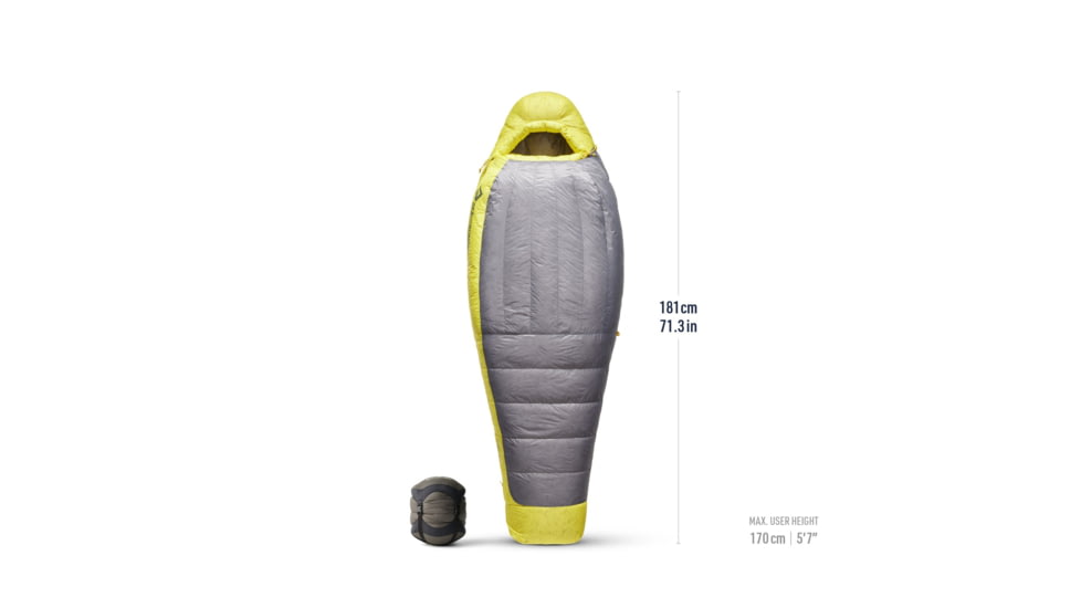 Sea to Summit Spark Down 15F/-9C Sleeping Bag - Womens, Regular, Pewter Grey, Regular, S3243