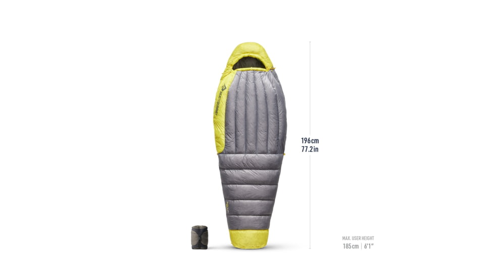 Sea to Summit Spark Down 45F/7C Sleeping Bag - Womens, Long, Pewter Grey, Long, S3214