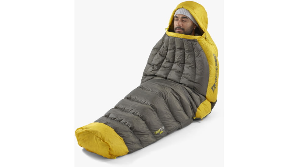 Sea to Summit Spark Down Sleeping Bag, Beluga Black, Regular/45F, S2113