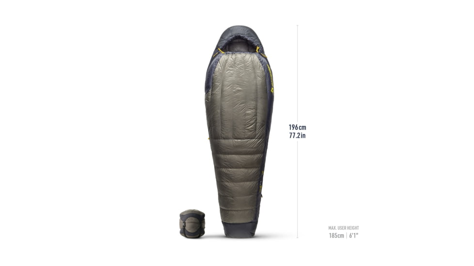 Sea to Summit Spark Pro Down 15F/-9C Sleeping Bag, Regular, Beluga Black, Regular, S2161