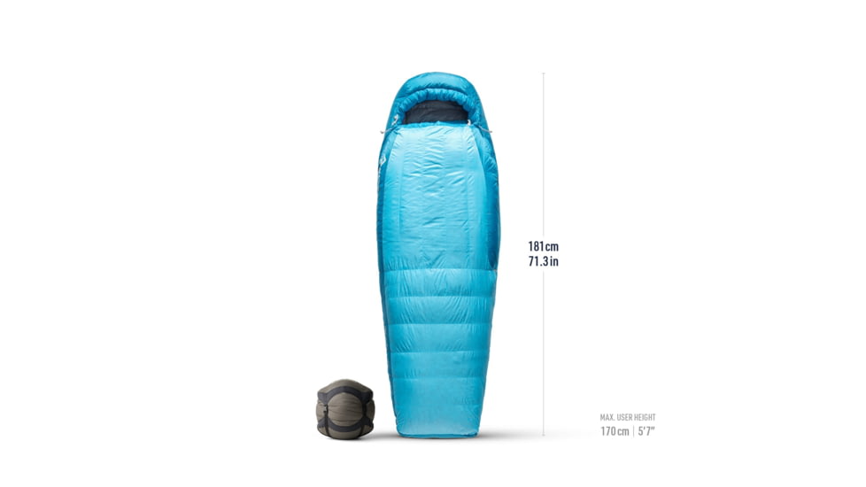 Sea to Summit Trek Down 15F/-9C Sleeping Bag - Womens, Regular, Blue Atoll, Regular, S3023