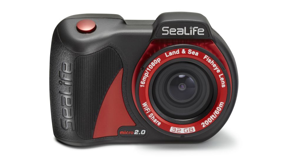 Micro 2.0 WiFi 32GB Underwater Camera, BLACK  / RED