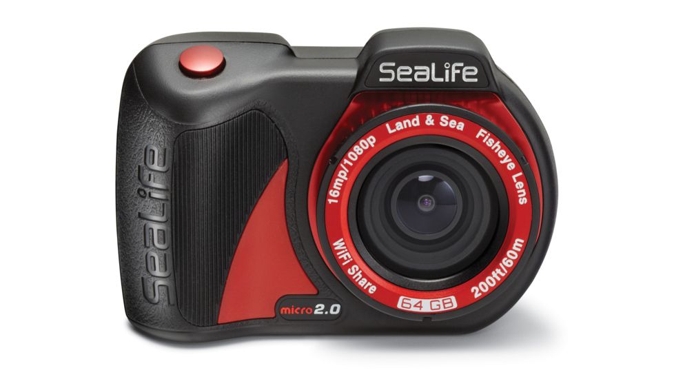 Micro 2.0 WiFi 64GB Underwater Camera, BLACK  / RED