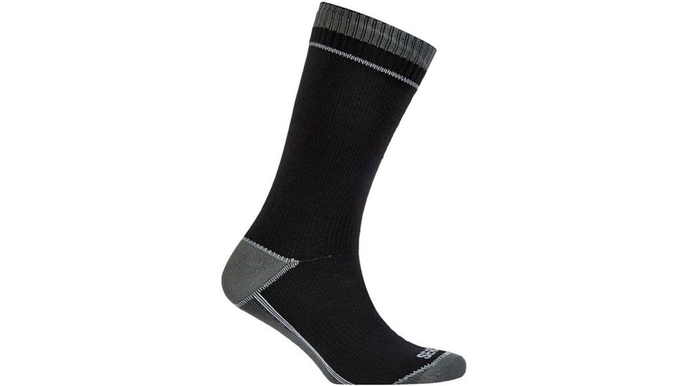 Albatross Thin Mid Length Sock - Mens-Black-X-Large