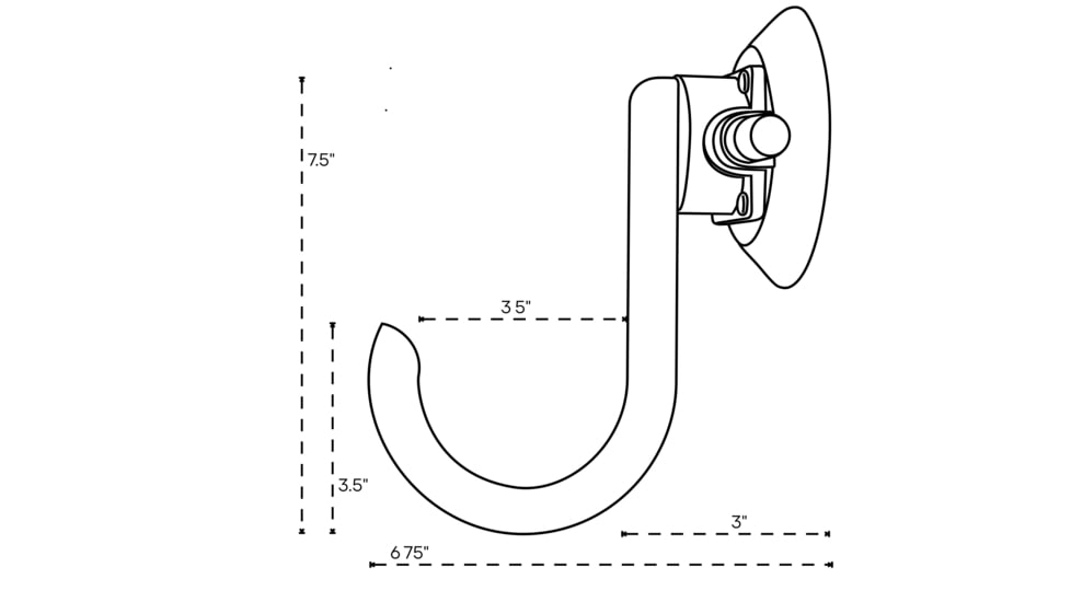 SeaSucker Utility Hook, Black, MB5719B