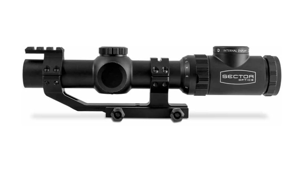 Sector Optics G1 Rifle Scope, 1-8x24mm, 30mm Tube, Second Focal Plane, Illuminated Reticle w/ Internal Display, Black, SO-G1-01