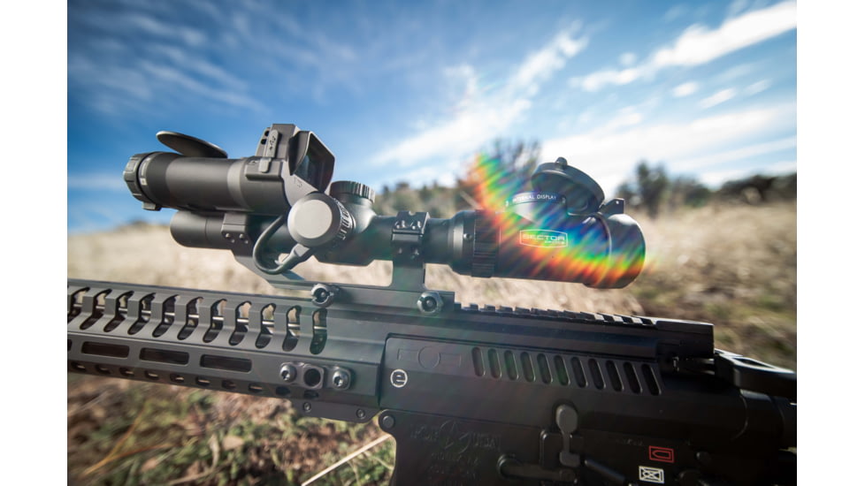 Sector Optics G1 Rifle Scope, 1-8x24mm, 30mm Tube, Second Focal Plane, Illuminated Reticle w/ Internal Display, Black, SO-G1-01