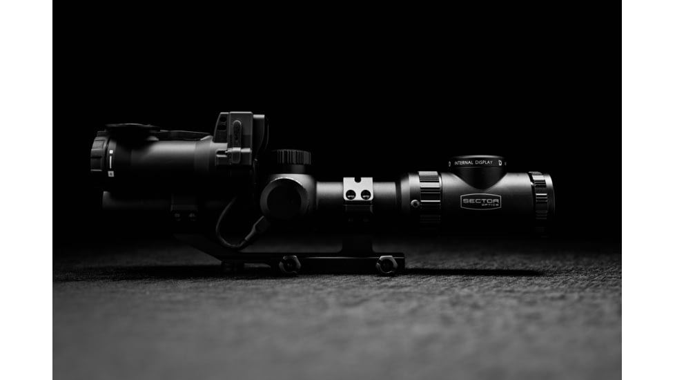 Sector Optics G1 Rifle Scope, 1-8x24mm, 30mm Tube, Second Focal Plane, Illuminated Reticle w/ Internal Display, Black, SO-G1-01
