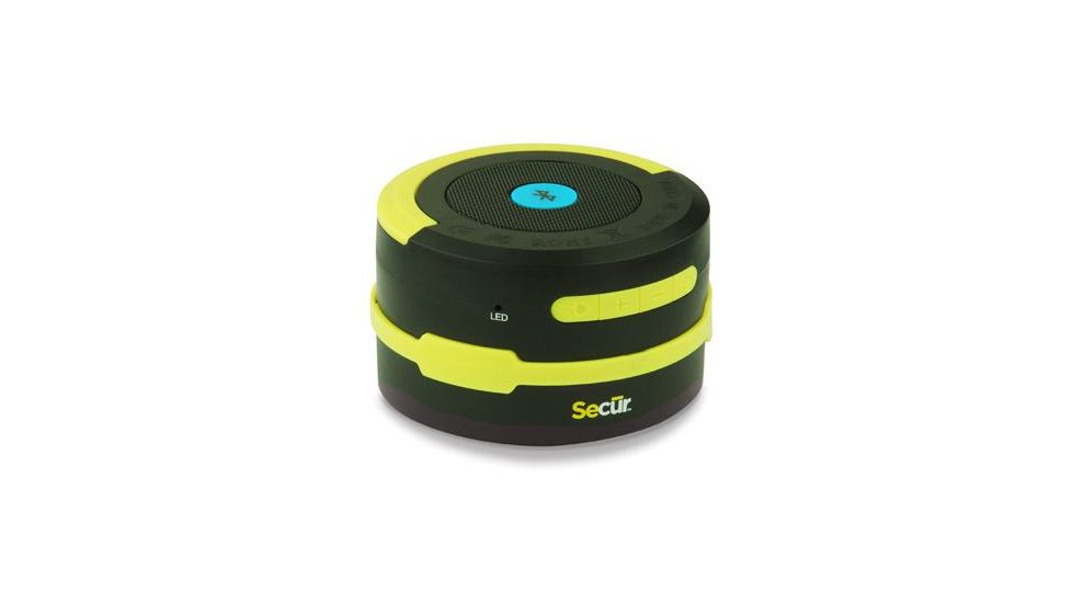 Secur Bluetooth Speaker Lantern and Flashlight, Yellow/Green, Black SP-5004