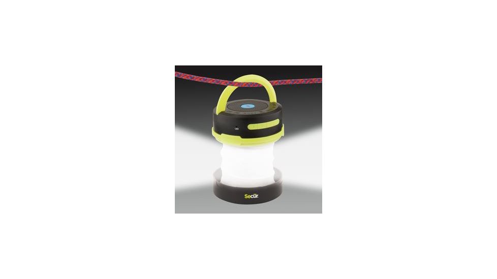 Secur Bluetooth Speaker Lantern and Flashlight, Yellow/Green, Black SP-5004