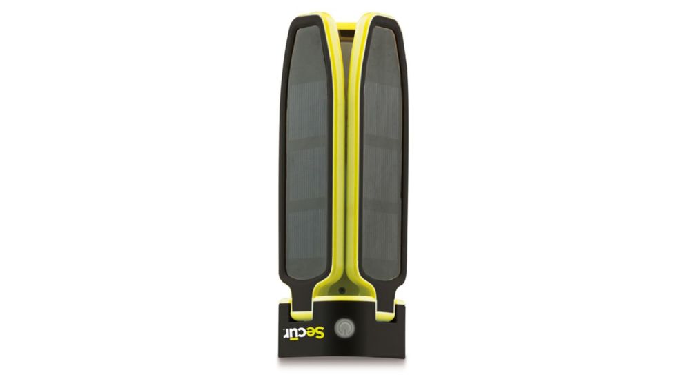 Secur Folding Solar Powered 100Lum LED Lantern and Powerbank, Yellow/Green, Black SP-1107