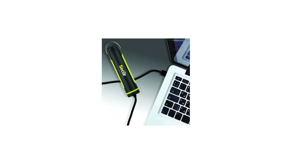 Secur Personal 105 Lum LED Light and 2200 mAh Powerbank, Yellow/Green, Black SP-1106