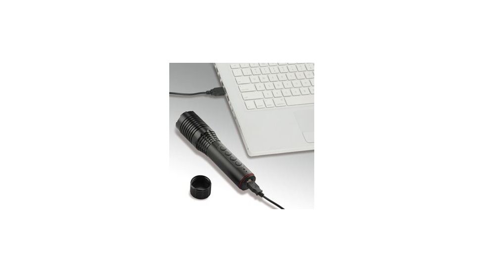 Secur Tactical Waterproof 300 Lumens LED Flashlight with Bluetooth Speaker, Black SP-5005