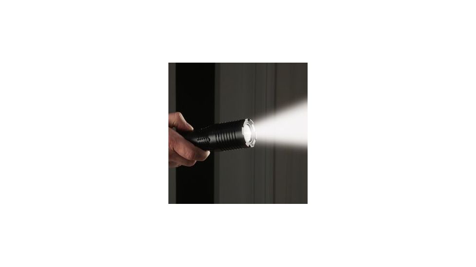 Secur Tactical Waterproof 300 Lumens LED Flashlight with Bluetooth Speaker, Black SP-5005