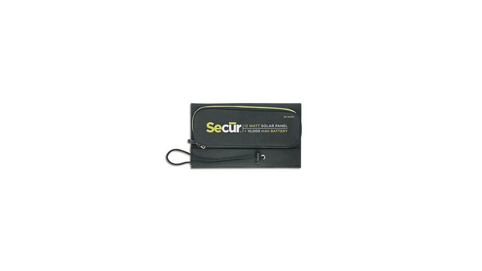Secur Ultimate 12 Watt Solar Panel Charger, Black SP-6000
