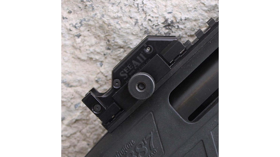 SeeAll Open Sights MK2 Tritium Night Sight Rail Mount, Crosshair, Black, 806802767611