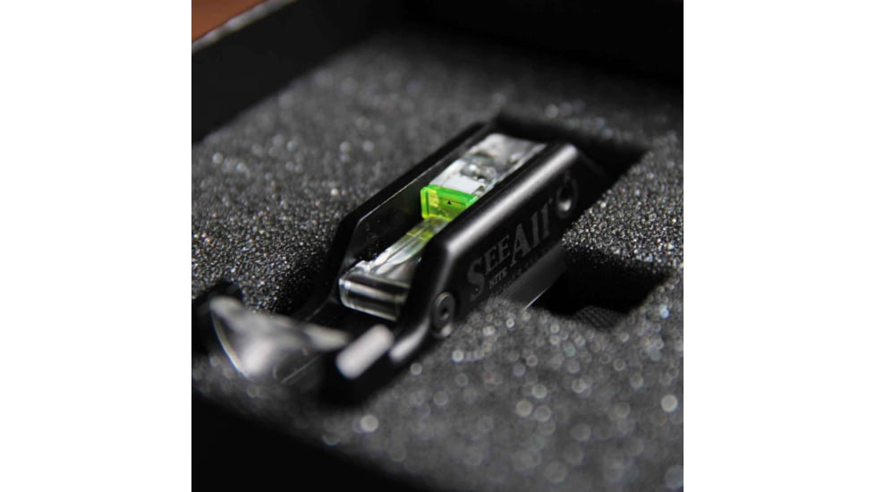 SeeAll Open Sights MK2 Tritium Night Sight Rail Mount, Crosshair, Black, 806802767611