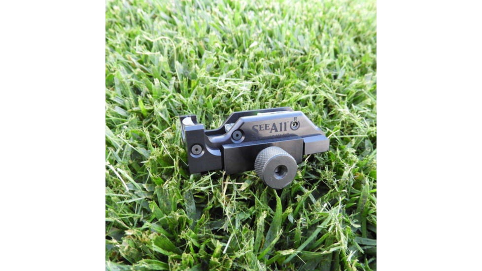 SeeAll Open Sights MK2 Tritium Night Sight Rail Mount, Crosshair, Black, 806802767611