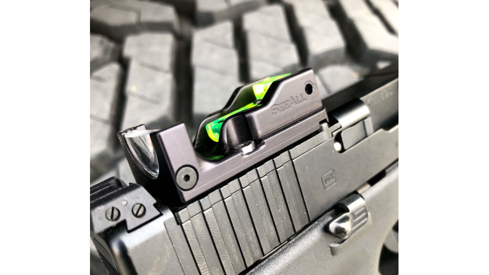 SeeAll Open Sights MK3 Pistol Sight Plate System, Crosshair, Black, 850006380534