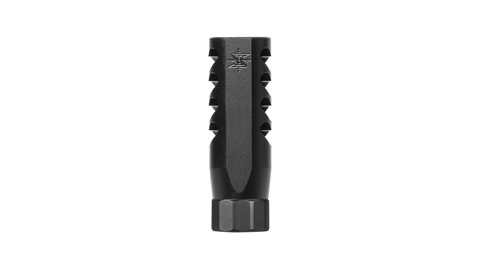 Seekins Precision AR Advanced Tactical Compensator Muzzle Brake, Melonited Black, 1/2x28 Threads, 0011510035 - F