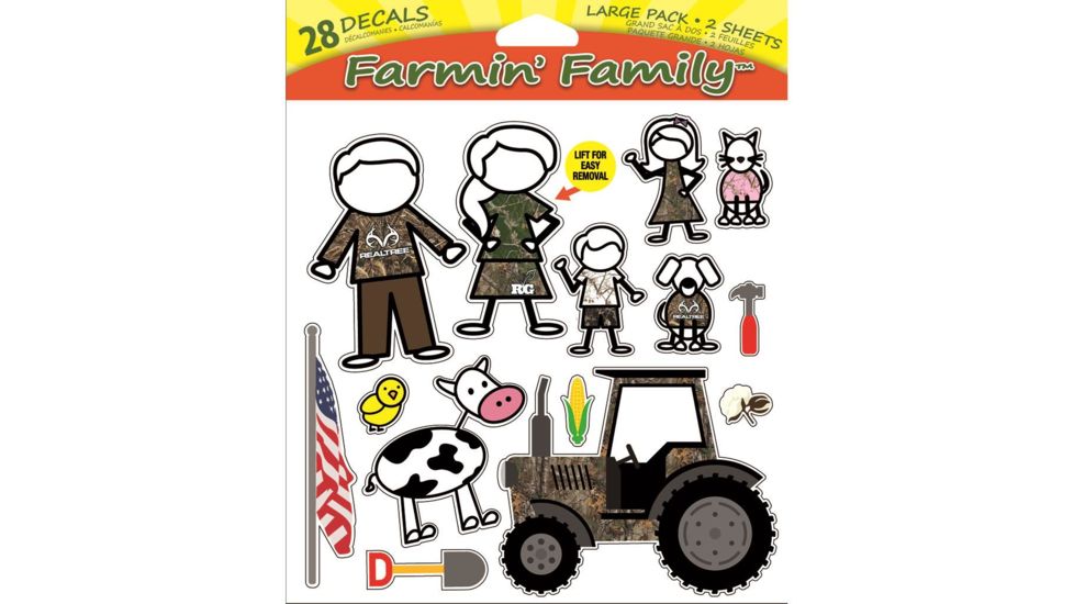 SEI Campin Family Decal, Realtree Xtra 28 pk. RT KFAM-LG